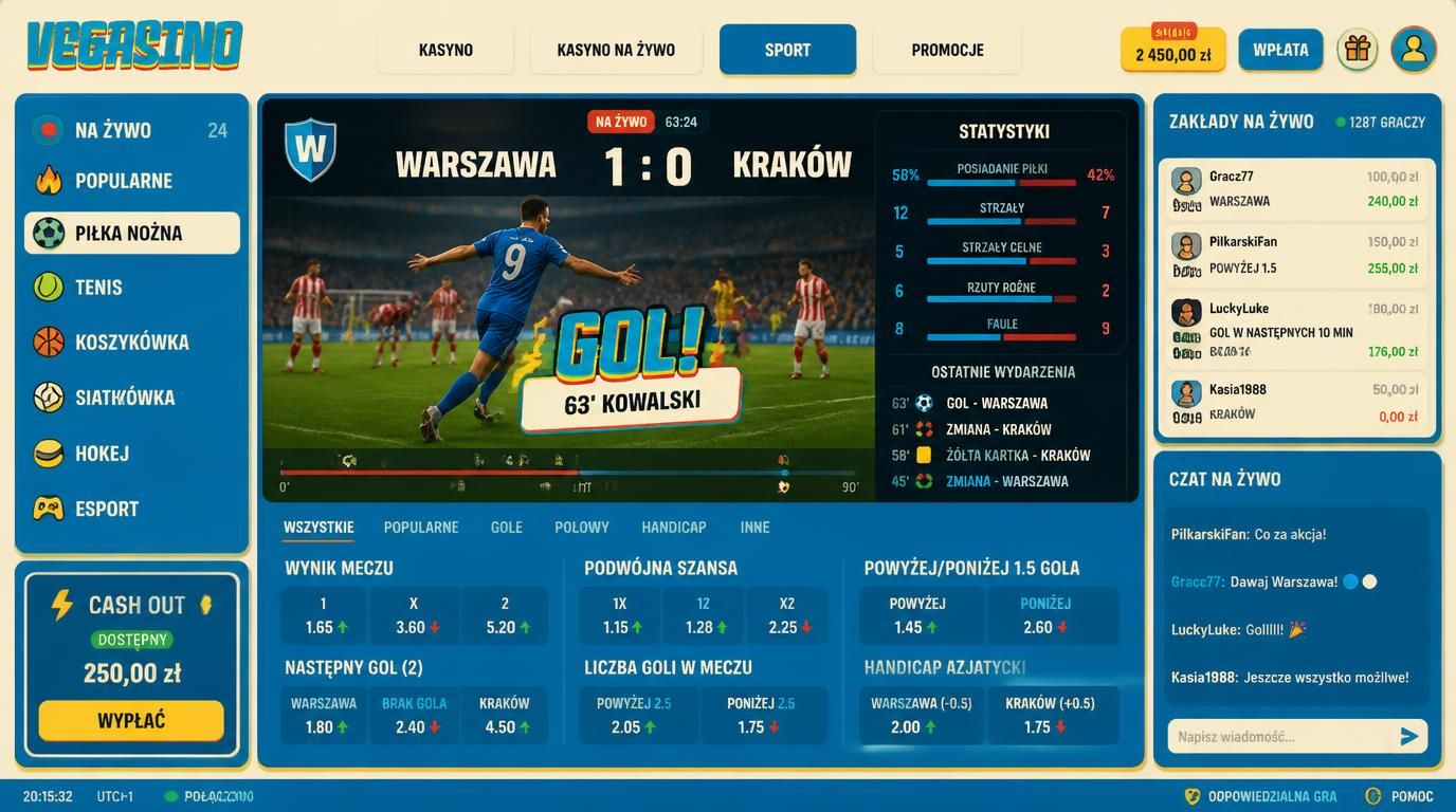 dynamiczny kupon sportowy z piłką nożną, tenisem i koszykówką 